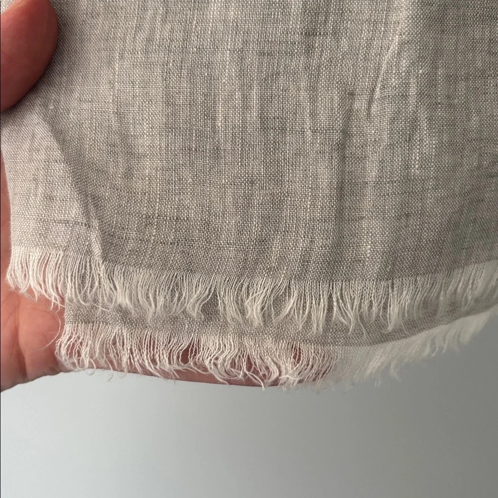 Light Gray Women's Linen Scarf Wrap
